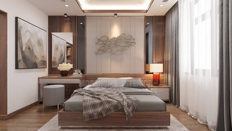 Chắc hẳn trong mỗi chúng ta mỗi sáng thức dậy đều muốn ngắm cảnh bình minh và nó càng được nâng niu hơn tại các khu đô thị, thành phố nhà san sát nhau, ý tưởng bố trí nội thất phòng ngủ hiện đại sử dụng tối đa nguồn sáng tự nhiên luôn là điểm quan trọng trong bố trí từ kts Morehome.