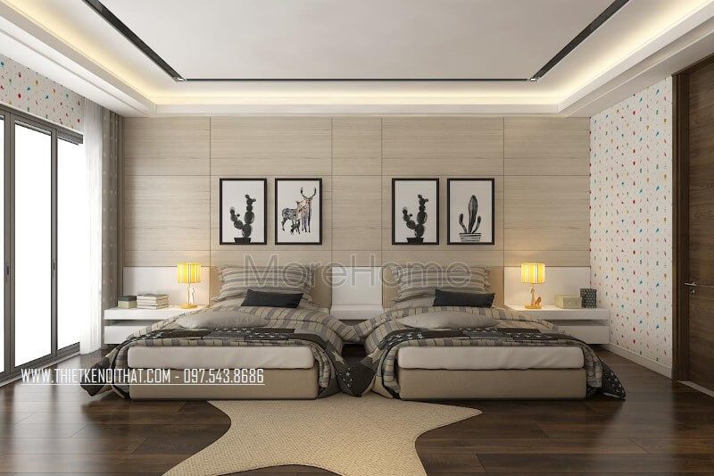 Tạo ra một không gian phòng ngủ đầy đủ tiện nghi hiện đại cho khách ở lại nhà.